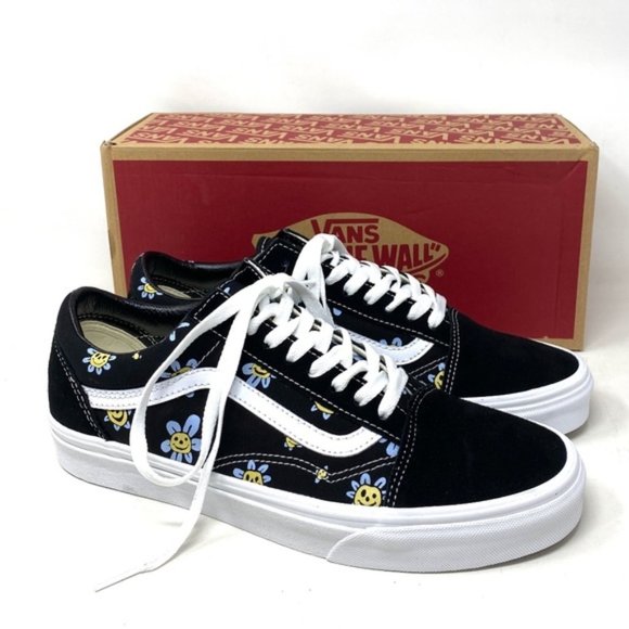 VANS Old Skool Low Top Black Floral Suede Canvas Men’s Size Sneakers VN0A5JMIY23 - Picture 1 of 11